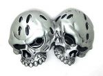 belt buckle,Double Skull Motorcycle Biker