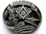 belt buckle, Mason serving the community