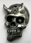 belt buckle, Devil Skull chopper cross